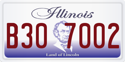 IL license plate B307002