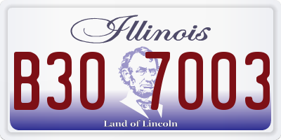 IL license plate B307003