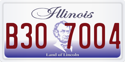 IL license plate B307004
