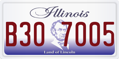 IL license plate B307005