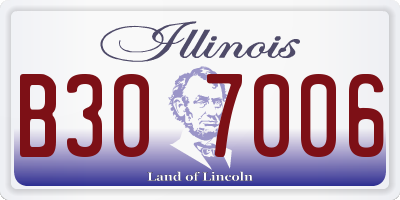 IL license plate B307006