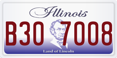IL license plate B307008