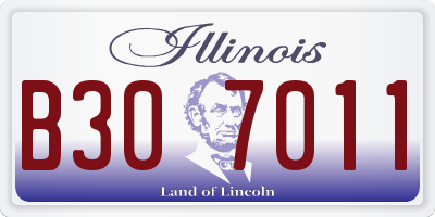 IL license plate B307011