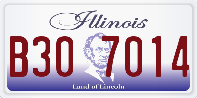 IL license plate B307014