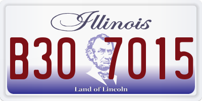 IL license plate B307015