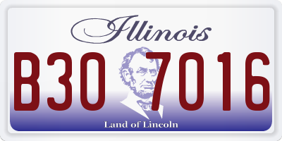 IL license plate B307016