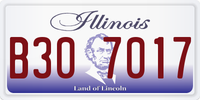 IL license plate B307017