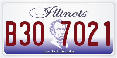 IL license plate B307021