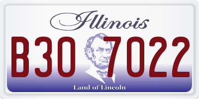 IL license plate B307022