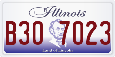 IL license plate B307023