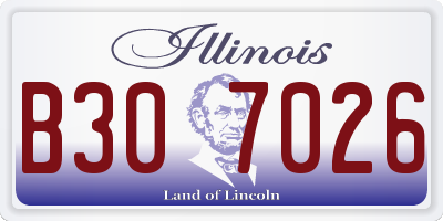 IL license plate B307026