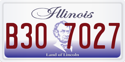 IL license plate B307027