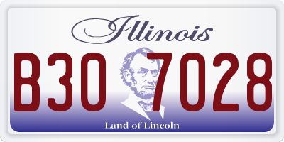 IL license plate B307028