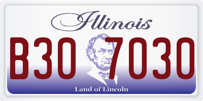 IL license plate B307030
