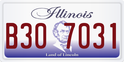 IL license plate B307031