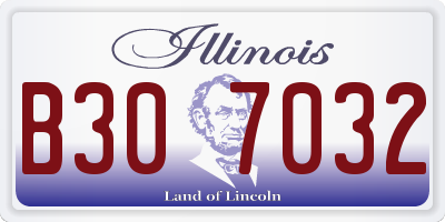 IL license plate B307032