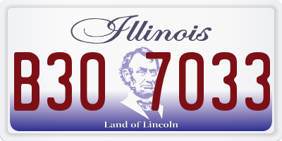 IL license plate B307033