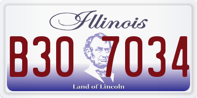IL license plate B307034