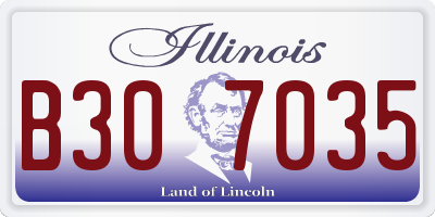 IL license plate B307035