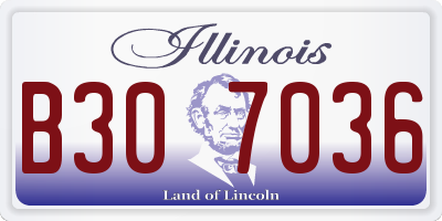 IL license plate B307036
