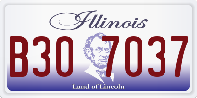 IL license plate B307037