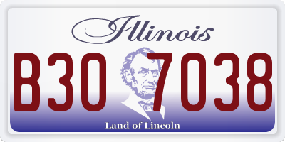IL license plate B307038