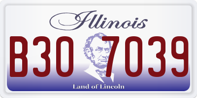 IL license plate B307039