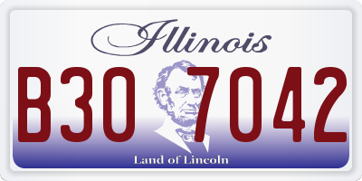 IL license plate B307042
