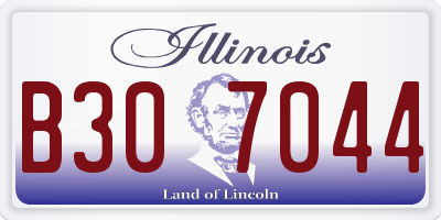 IL license plate B307044