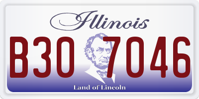 IL license plate B307046