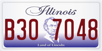 IL license plate B307048