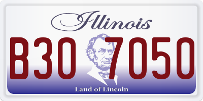 IL license plate B307050