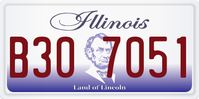 IL license plate B307051