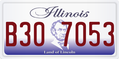 IL license plate B307053