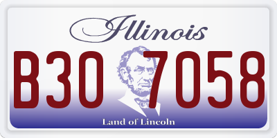 IL license plate B307058