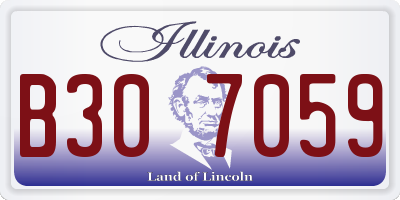IL license plate B307059
