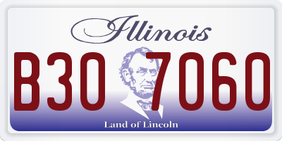IL license plate B307060