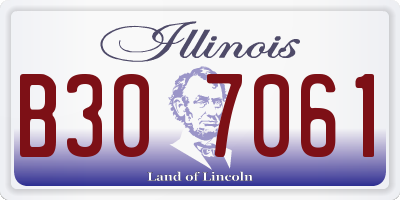 IL license plate B307061