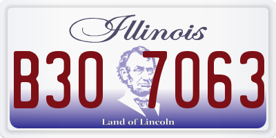 IL license plate B307063