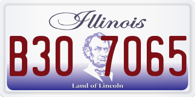 IL license plate B307065