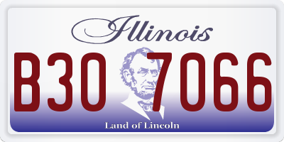 IL license plate B307066