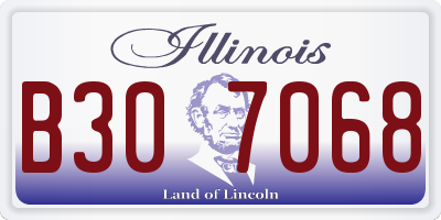 IL license plate B307068