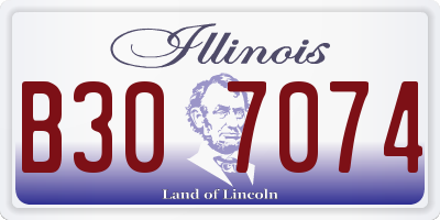 IL license plate B307074