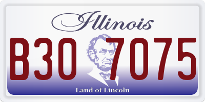 IL license plate B307075