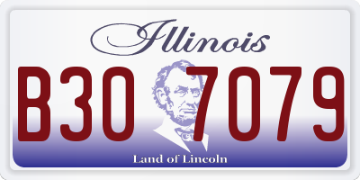 IL license plate B307079