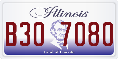 IL license plate B307080