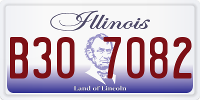 IL license plate B307082