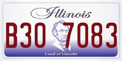 IL license plate B307083