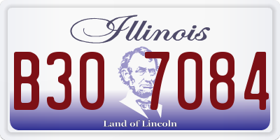 IL license plate B307084