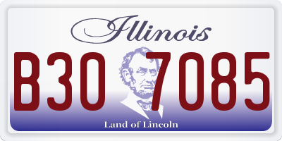 IL license plate B307085